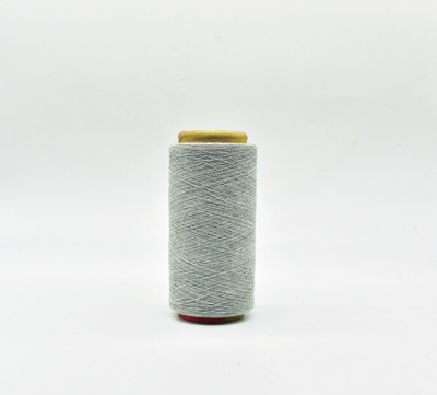 Fio de algodão reciclado cinza melange NE 5S de baixa torção para tricô de luva
